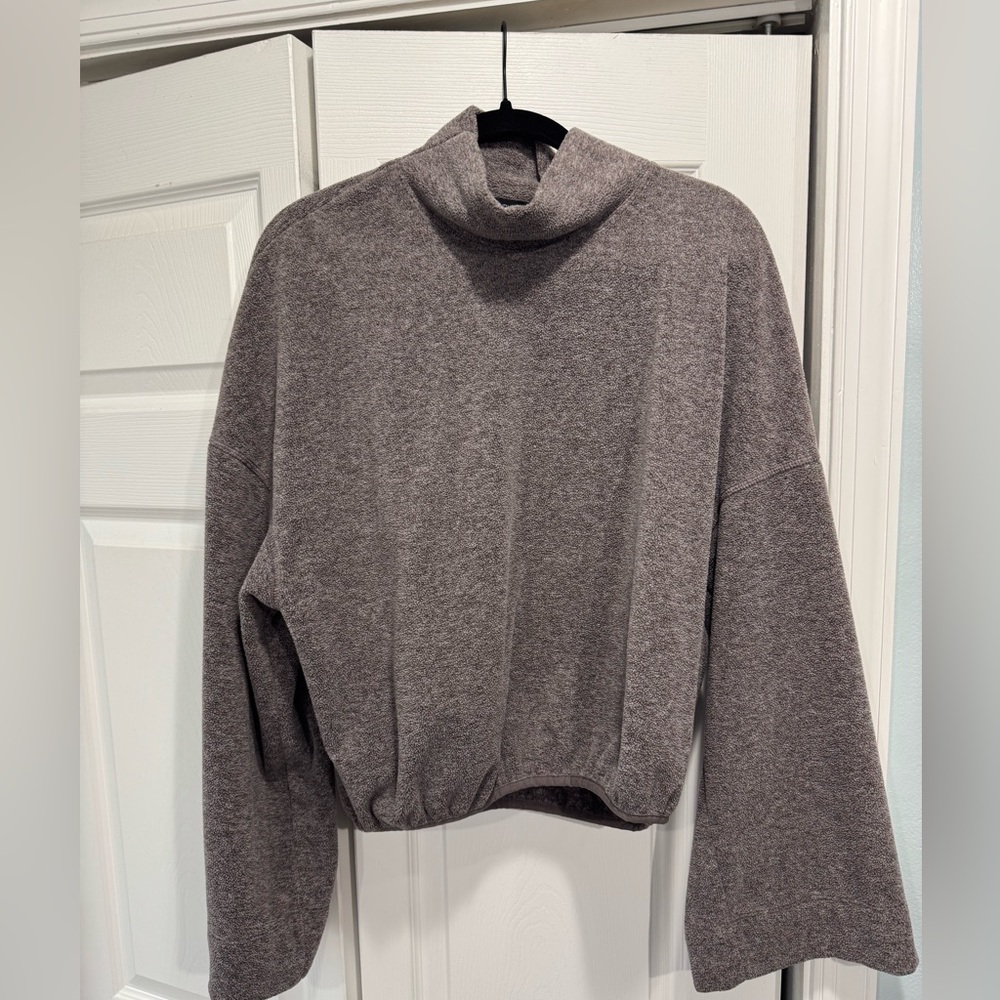 Beyond Yoga *Muted Purple Mock Neck Sweater w/ Bell Sleeves